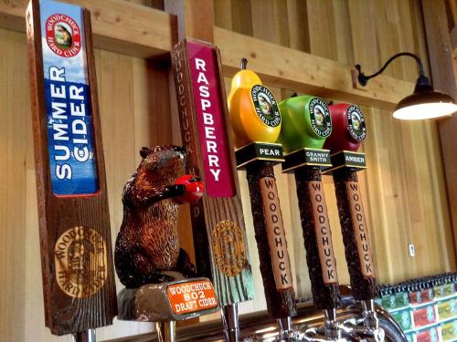 Tap handles  at Woodchuck cidery